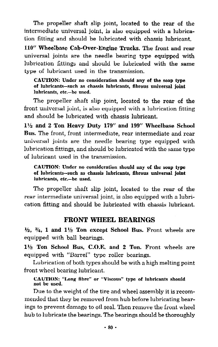 1952 Chevrolet Trucks Operators Manual Page 57